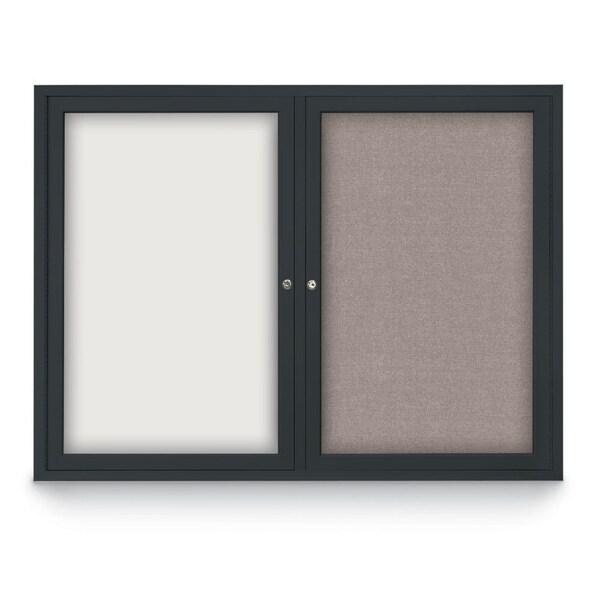 Decor Wood Combo Board, 24"x18", Light Oak/Black Porcelain & Surf